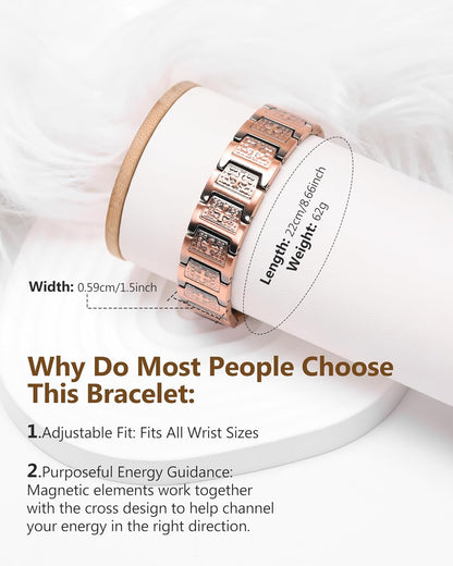 TitanCopper™ Shield Cross Bracelet