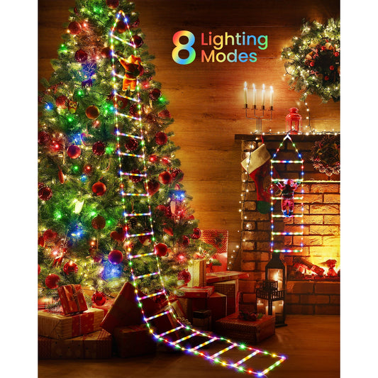 Santa's Climbing Ladder Lights