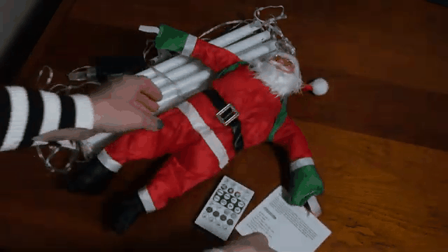 Santa's Climbing Ladder Lights